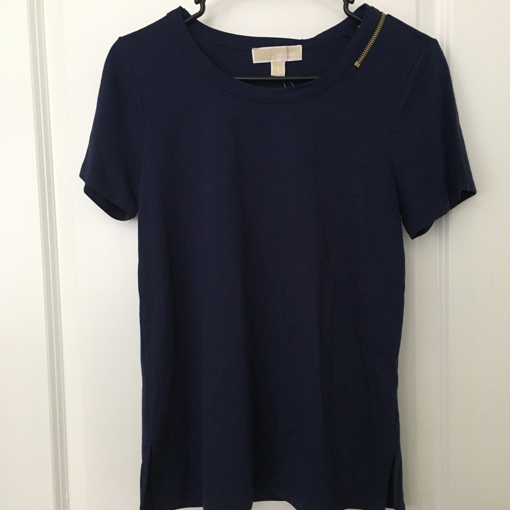 Michael Kors shoulder zip t-shirt